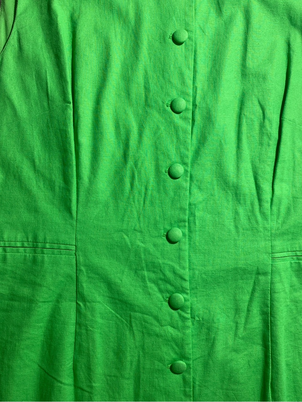 NEW Women's Preston & York Sleeveless Faux B Front Linen Blend Pear $119 - Picture 7 of 11